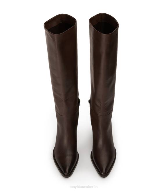 kniehohe Stiefel| de Tony Bianco Frauen Peppe-Kalbsstiefel Schokolade Como 4624415